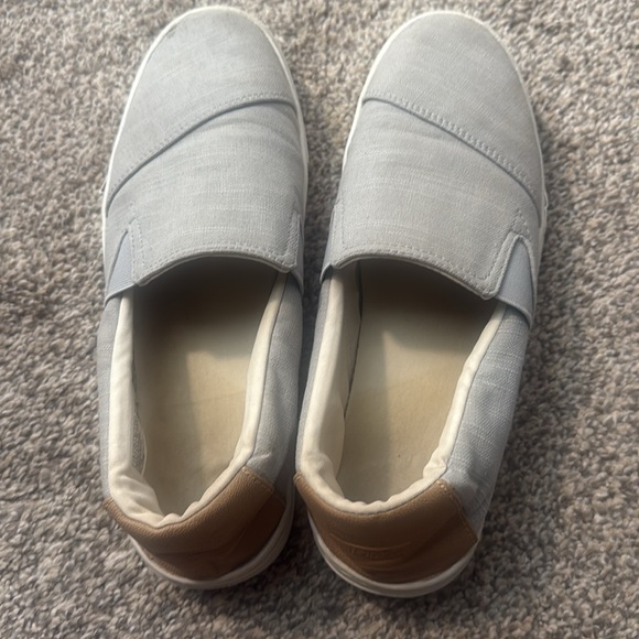 Toms Gray Loafers Casual Slip-Ons - Picture 5 of 6